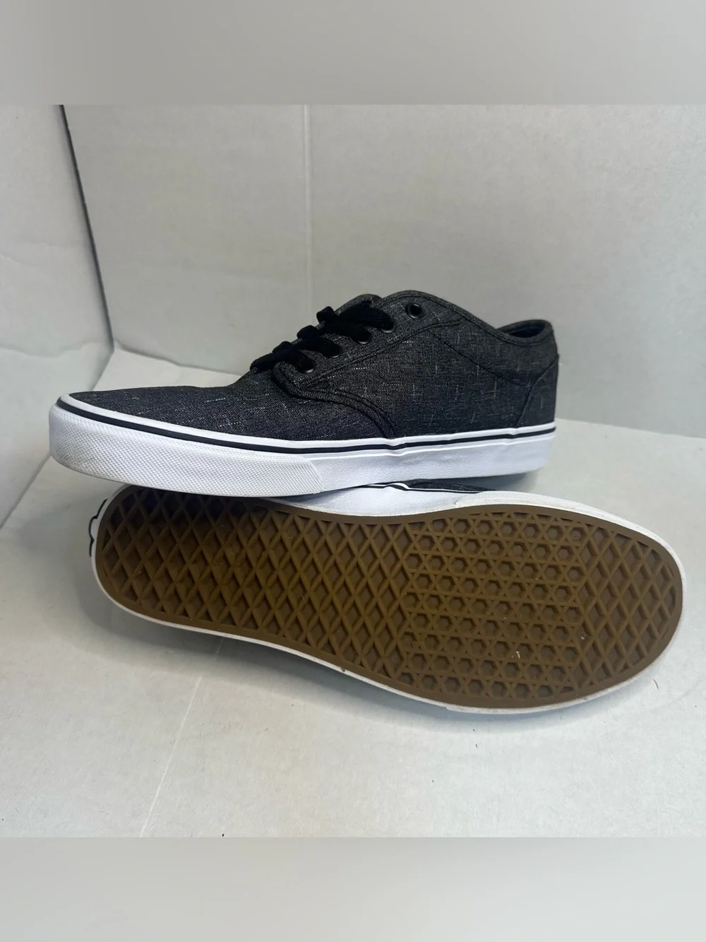 Vans Atwood Fashion Low Charcoal Grey Black Skate Men's US Size 10